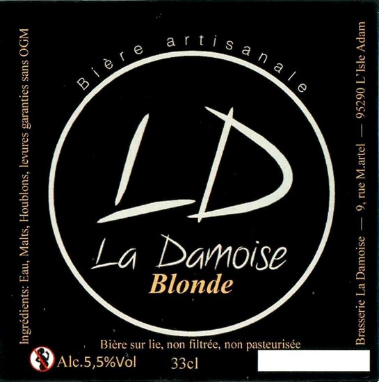Etiquette BRASSERIE LA DAMOISE 09