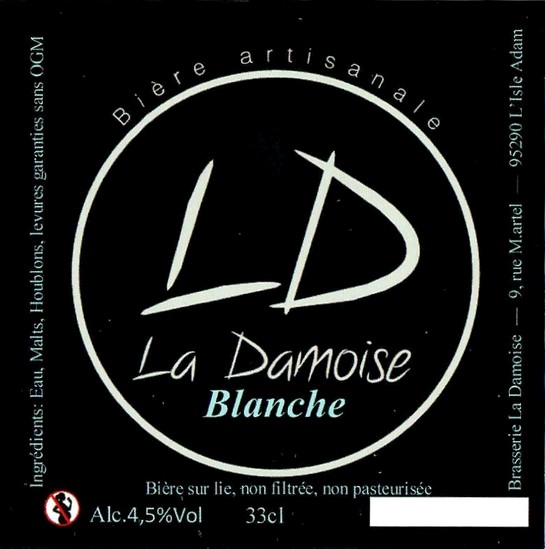Etiquette BRASSERIE LA DAMOISE 10
