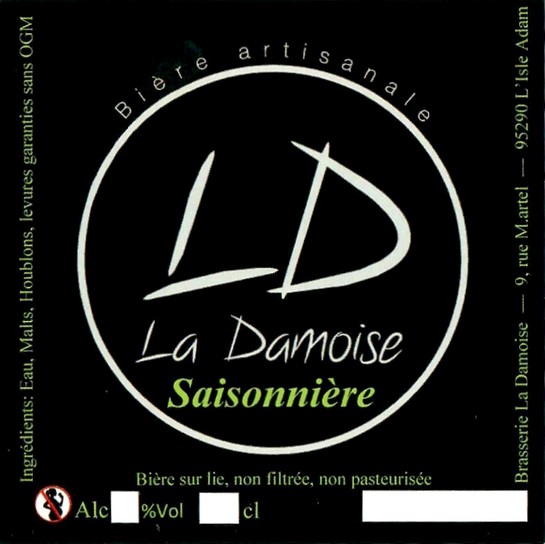Etiquette BRASSERIE LA DAMOISE 11