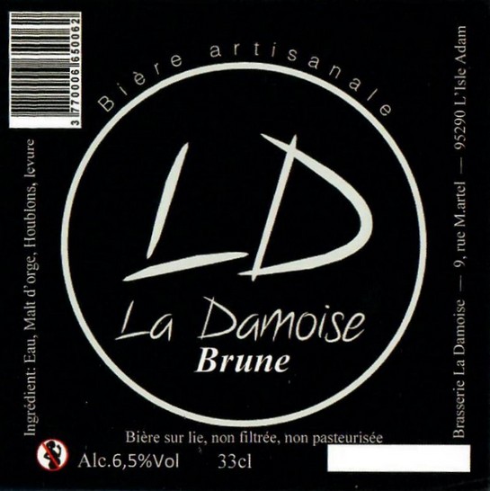 Etiquette BRASSERIE LA DAMOISE 16