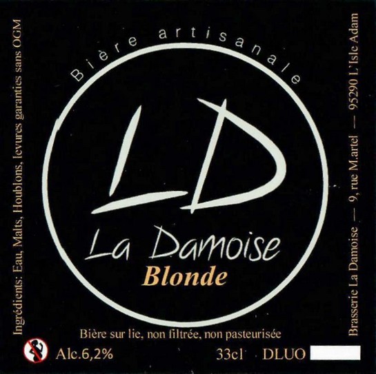 Etiquette BRASSERIE LA DAMOISE 17