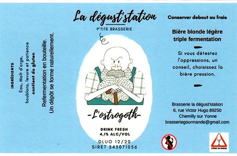 Etiquette BRASSERIE LA DEGUST'STATION 06