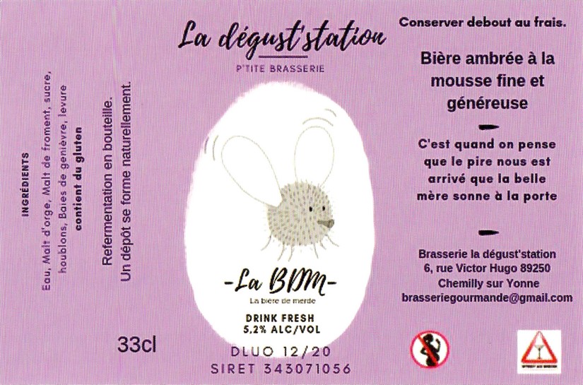 Etiquette BRASSERIE LA DEGUST'STATION 08