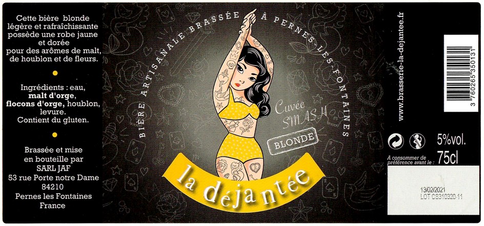Etiquette BRASSERIE LA DEJANTEE 01