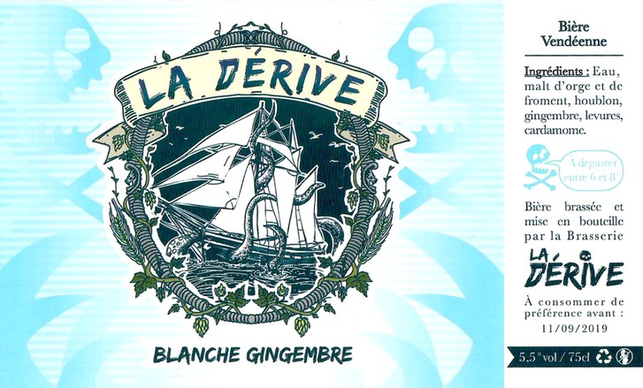 Etiquette BRASSERIE LA DERIVE 85 01