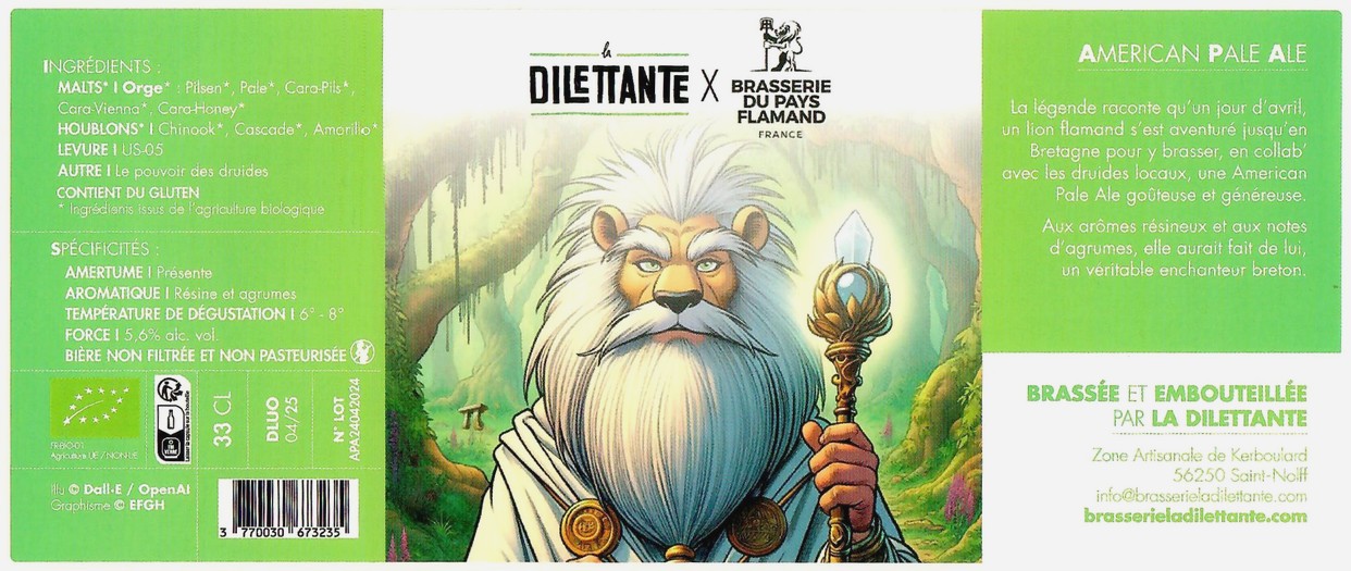 Etiquette BRASSERIE LA DILETTANTE 24