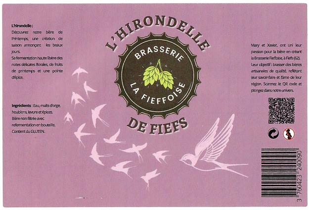 Etiquette BRASSERIE LA FIEFOISSE 08