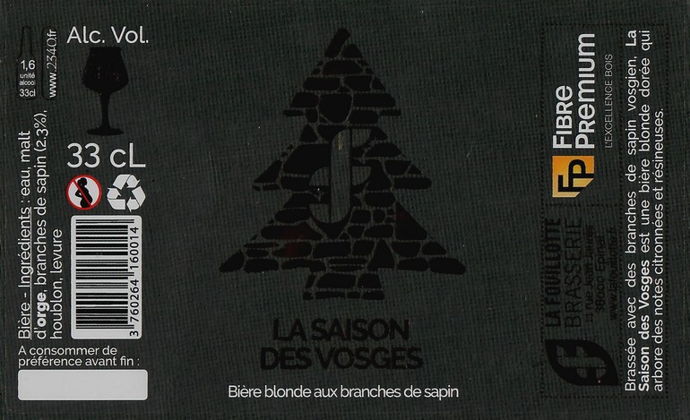 Etiquette BRASSERIE LA FOUILLOTTE 19