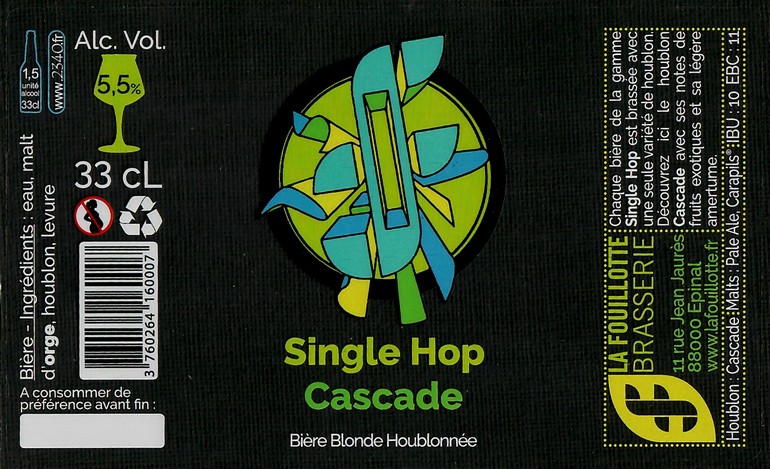 Etiquette BRASSERIE LA FOUILLOTTE 23