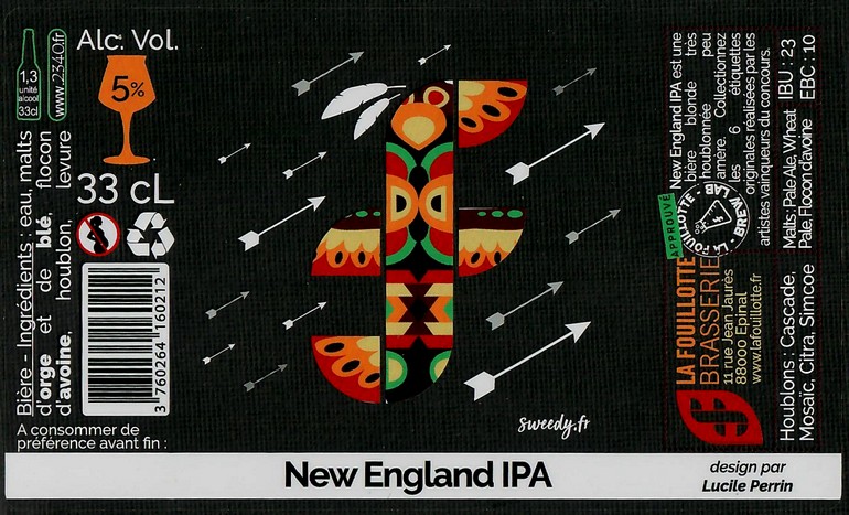 Etiquette BRASSERIE LA FOUILLOTTE 33