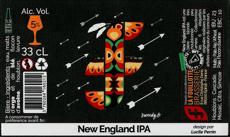 Etiquette BRASSERIE LA FOUILLOTTE 35