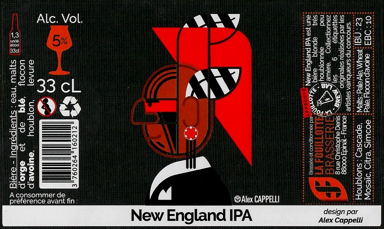 Etiquette BRASSERIE LA FOUILLOTTE 38