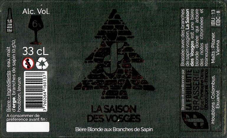 Etiquette BRASSERIE LA FOUILLOTTE 45