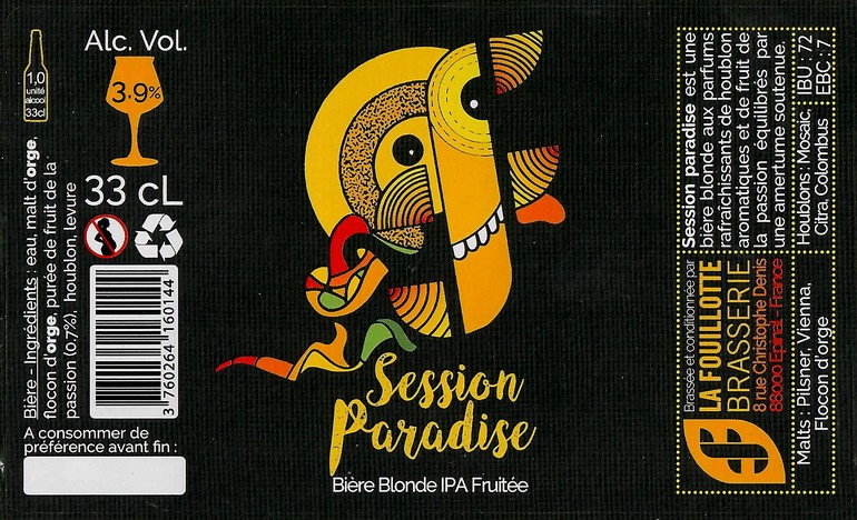 Etiquette BRASSERIE LA FOUILLOTTE 46