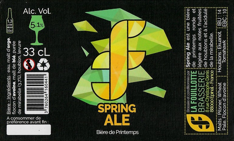 Etiquette BRASSERIE LA FOUILLOTTE 48