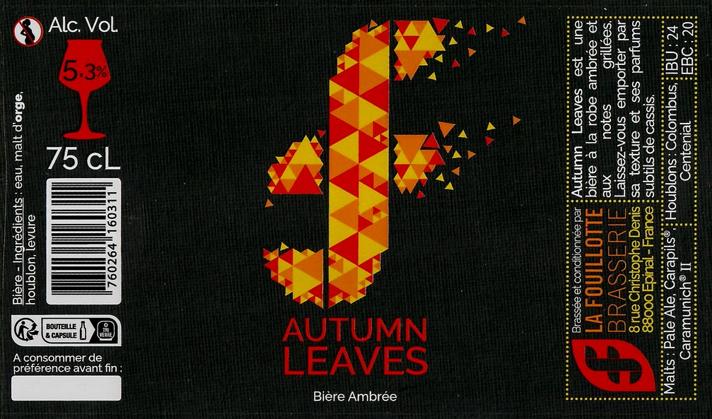 Etiquette BRASSERIE LA FOUILLOTTE 53