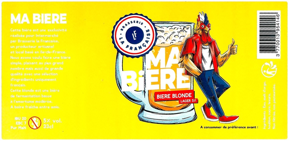 Etiquette BRASSERIE LA FRANCAISE 22