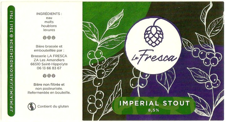 Etiquette BRASSERIE LA FRESCA 02