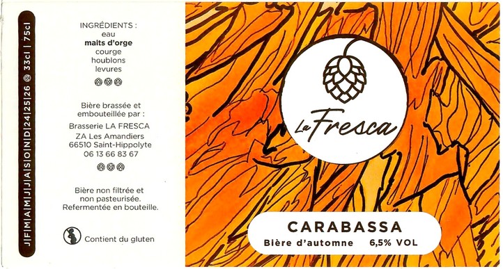 Etiquette BRASSERIE LA FRESCA 04