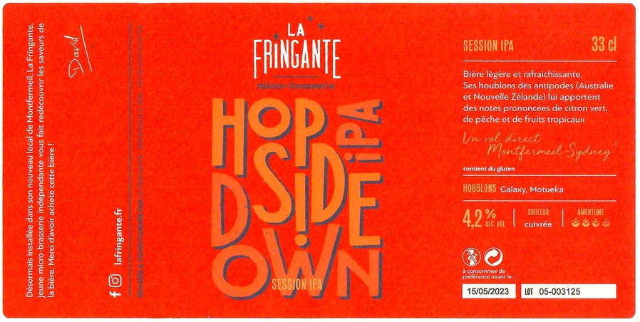 Etiquette BRASSERIE LA FRINGANTE 12