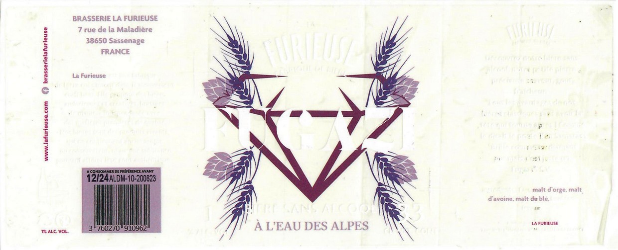 Etiquette BRASSERIE LA FURIEUSE 09