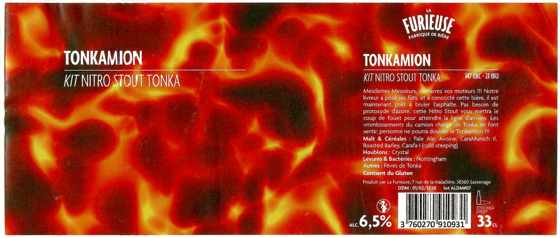 Etiquette BRASSERIE LA FURIEUSE 10