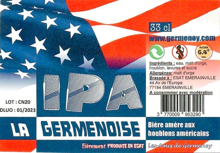 Etiquette BRASSERIE LA GERMENOISE 09