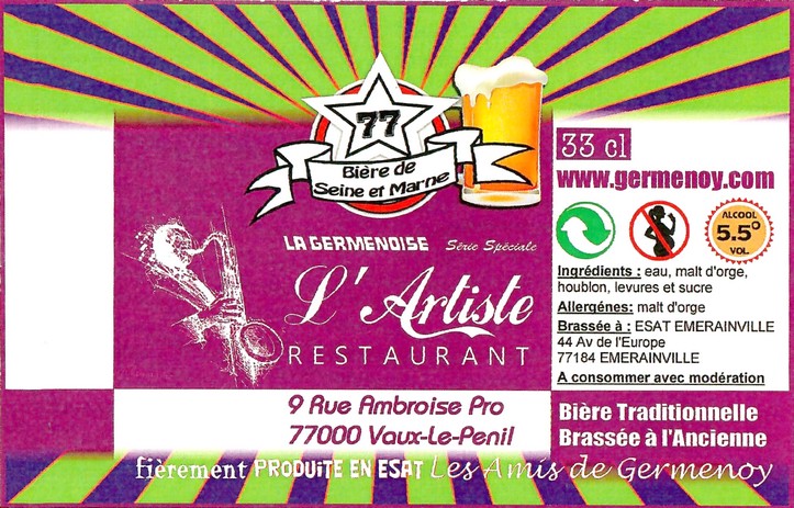 Etiquette BRASSERIE LA GERMENOISE 21