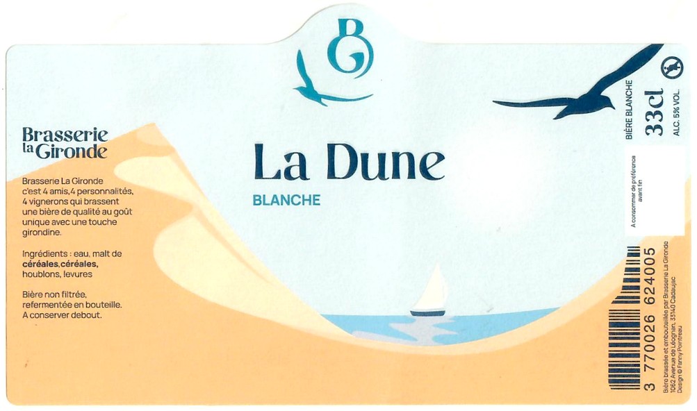 Etiquette BRASSERIE LA GIRONDE 04