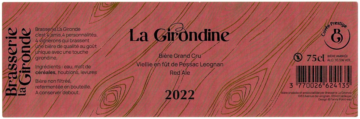 Etiquette BRASSERIE LA GIRONDE 11