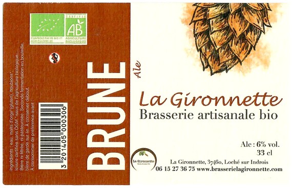 Etiquette BRASSERIE LA GIRONNETTE 15