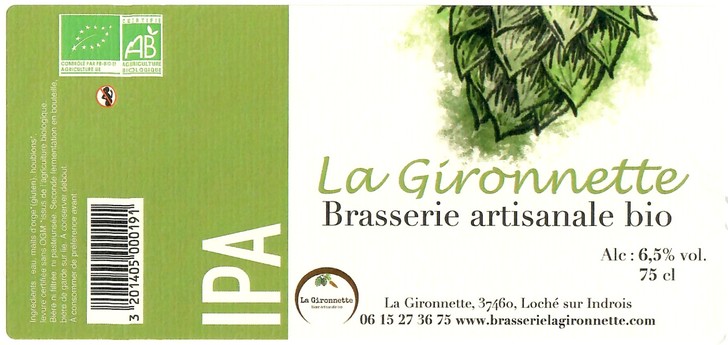 Etiquette BRASSERIE LA GIRONNETTE 24