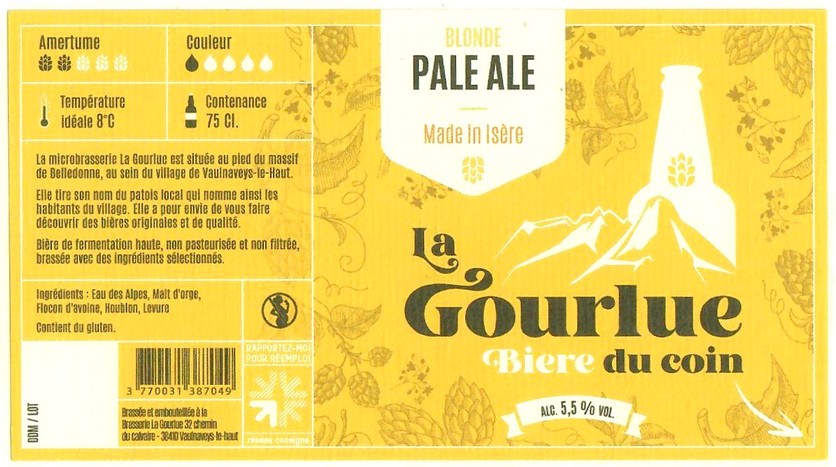 Etiquette BRASSERIE LA GOURLUE 01