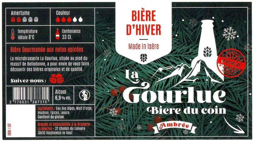 Etiquette BRASSERIE LA GOURLUE 09