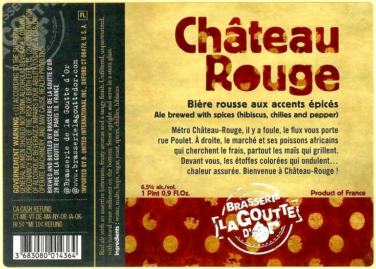 Etiquette BRASSERIE LA GOUTTE D'OR 07