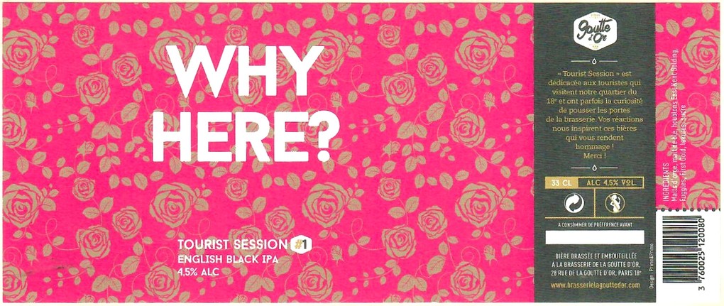 Etiquette BRASSERIE LA GOUTTE D'OR 08