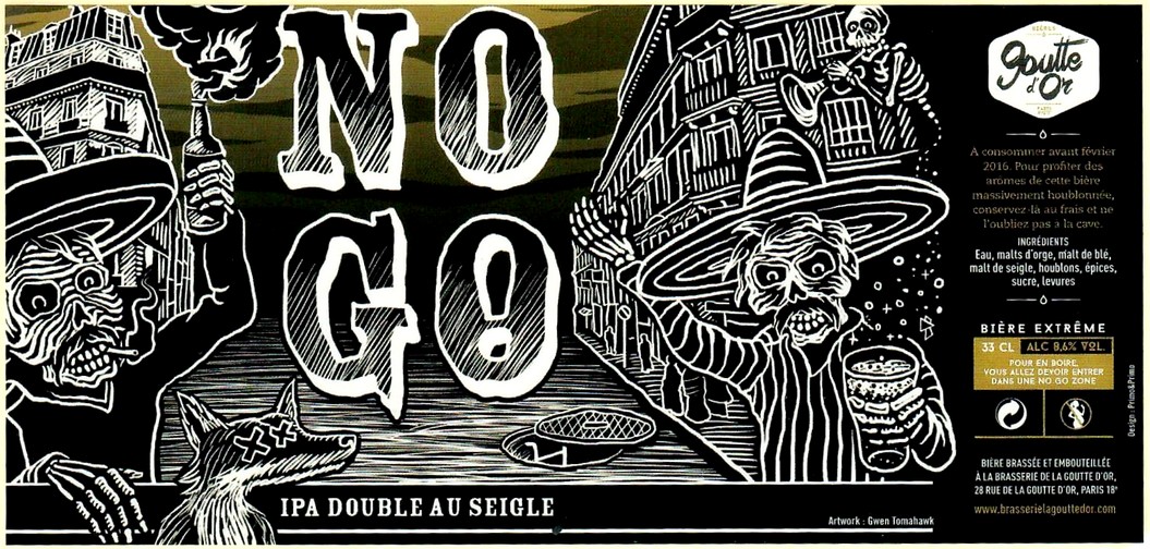 Etiquette BRASSERIE LA GOUTTE D'OR 11