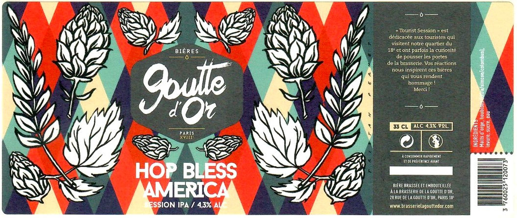Etiquette BRASSERIE LA GOUTTE D'OR 15