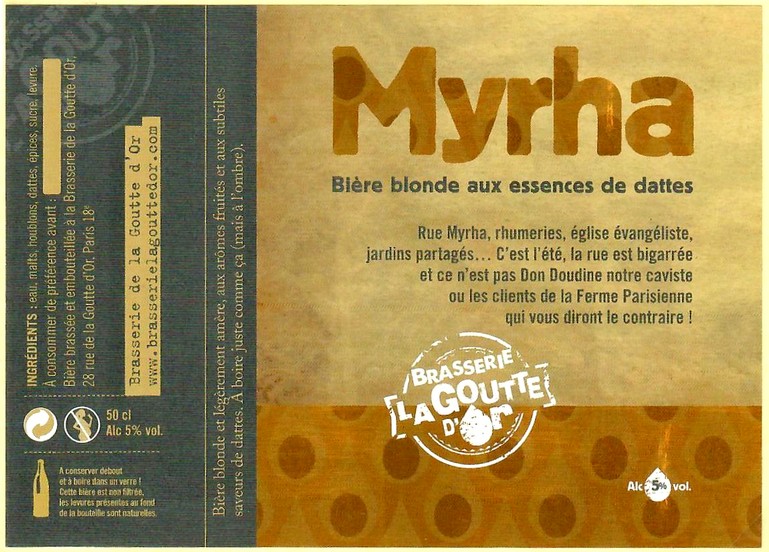 Etiquette BRASSERIE LA GOUTTE D'OR 32