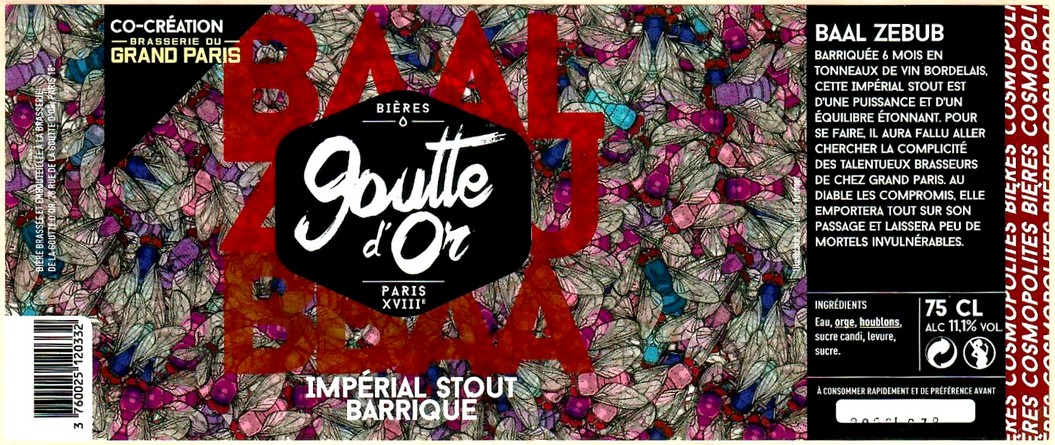 Etiquette BRASSERIE LA GOUTTE D'OR 38