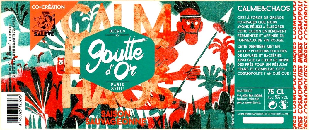 Etiquette BRASSERIE LA GOUTTE D'OR 40