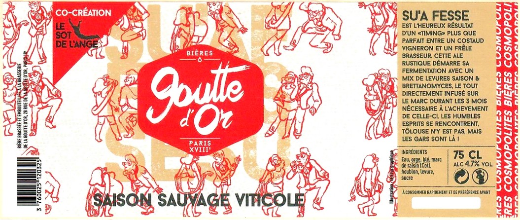 Etiquette BRASSERIE LA GOUTTE D'OR 50