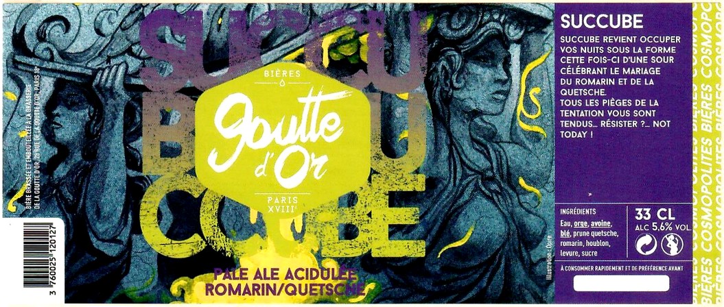 Etiquette BRASSERIE LA GOUTTE D'OR 51