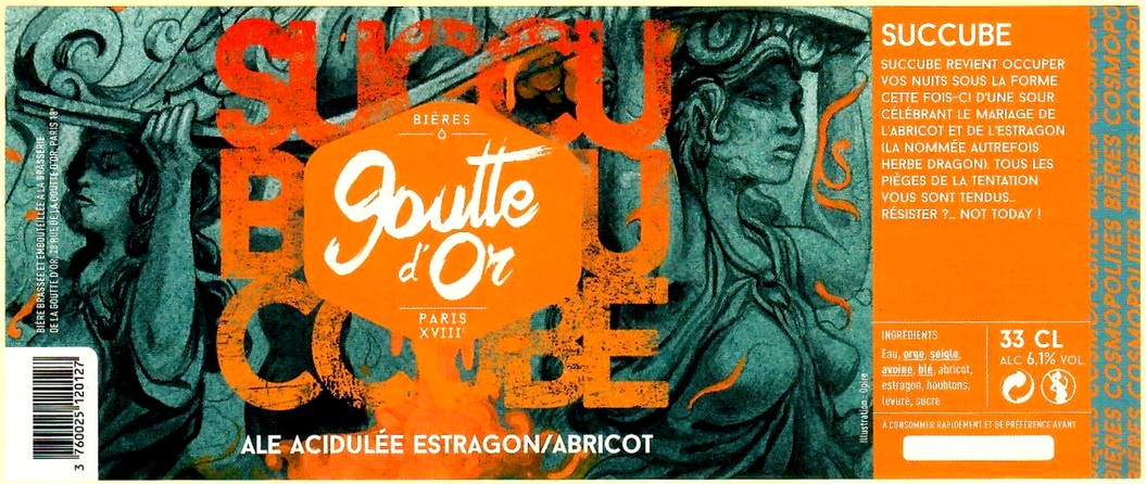 Etiquette BRASSERIE LA GOUTTE D'OR 54