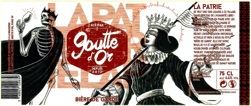 Etiquette BRASSERIE LA GOUTTE D'OR 57