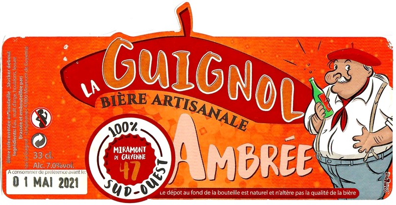 Etiquette BRASSERIE LA GUIGNOL 01