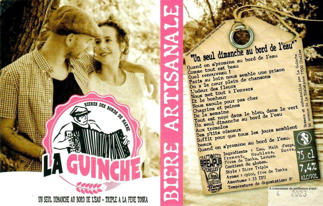 Etiquette BRASSERIE LA GUINCHE 30