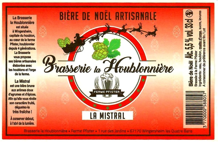 Etiquette BRASSERIE LA HOUBLONNIERE 03