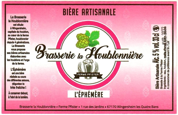 Etiquette BRASSERIE LA HOUBLONNIERE 04