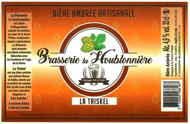 Etiquette BRASSERIE LA HOUBLONNIERE 05